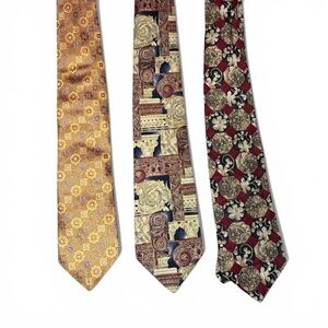 Vintage Designer Silk Ties Lot of 3 Givenchy Bugatti Zanetti